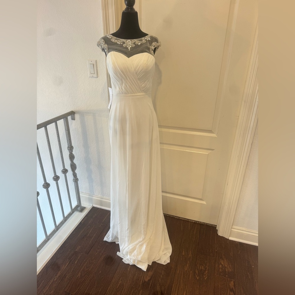 NWT Azazie Sz 4 Kamora Ivory Wedding Dress #AZ411452